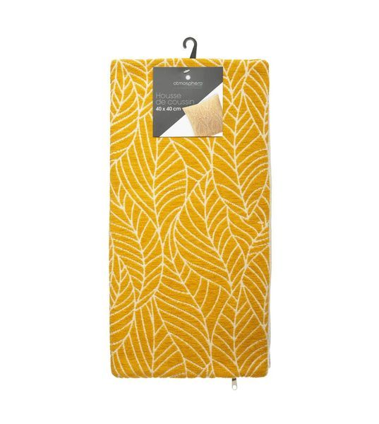 Copricuscino Stile Foliage Color Ocra 40X40Cm