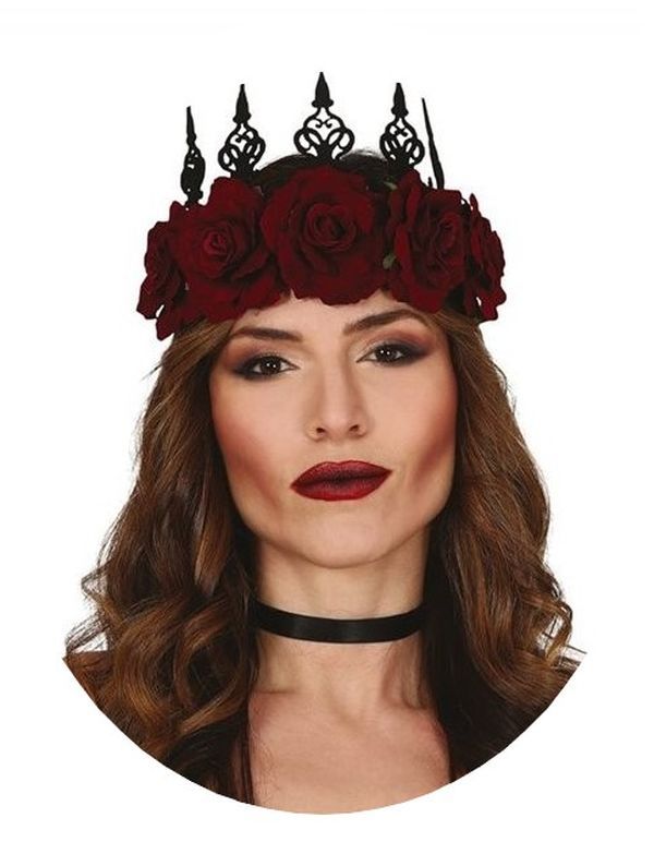 Corona Da Regina Di Halloween Con Fiori