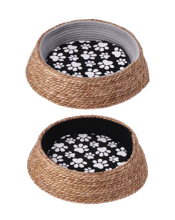 Niche Ronde Pour Animaux En Corde Avec Coussin 44X10Cm - Assortis