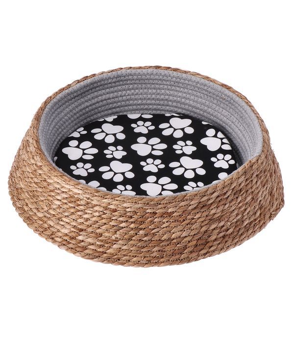Niche Ronde Pour Animaux En Corde Avec Coussin 44X10Cm - Assortis