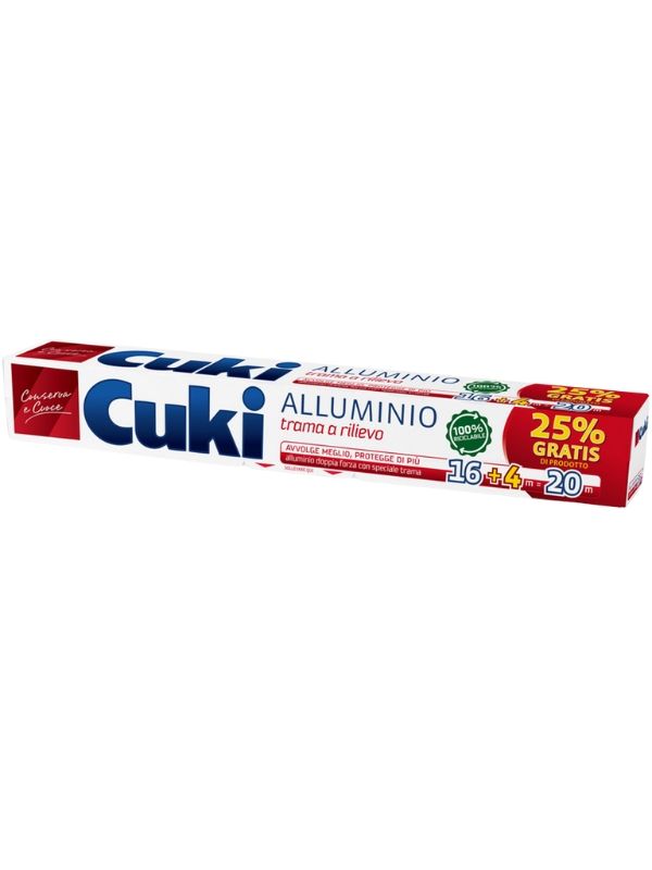 CUKI Alluminio Conserva E Cuoce Trama A Rilievo 20M