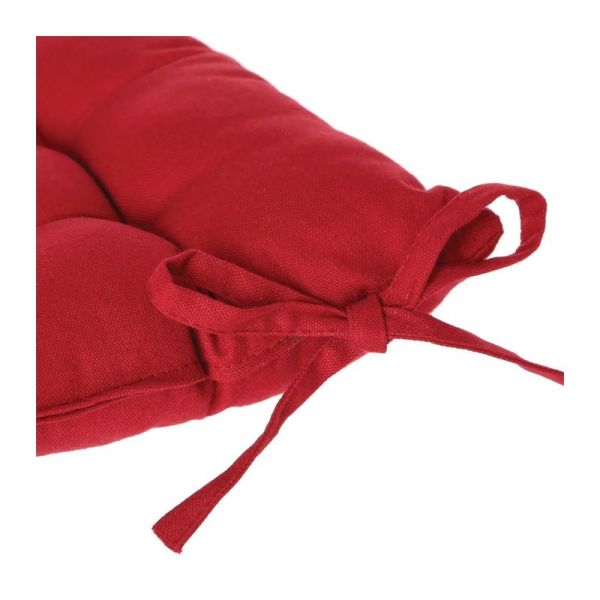Coussin Carré Rouge Pour Chaise 38X38Cm
