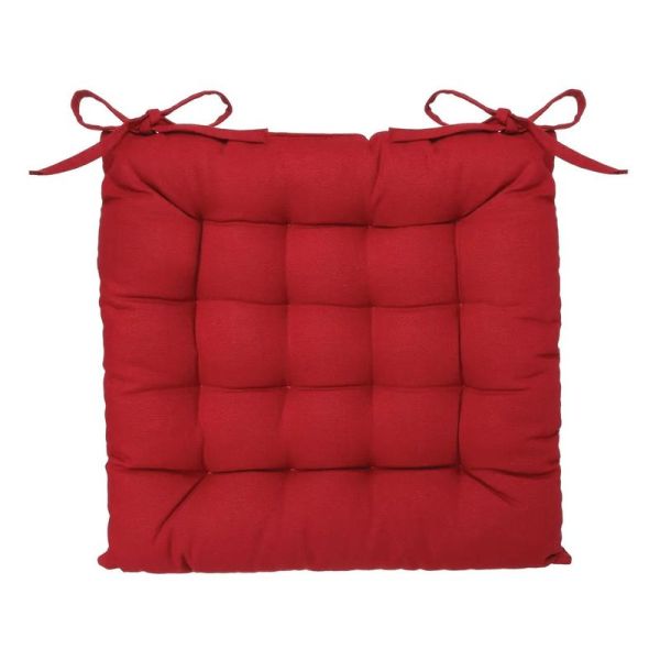 Cuscino Quadrato Rosso Per Sedia 38X38Cm