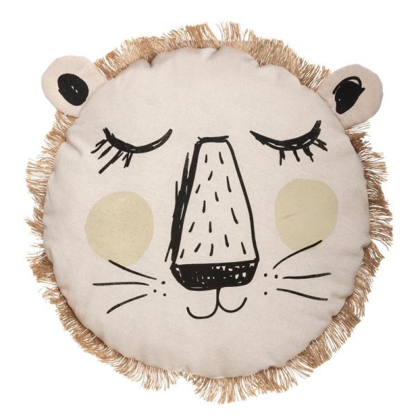 Kissen Mit Fransen 38Cm - Löwe
