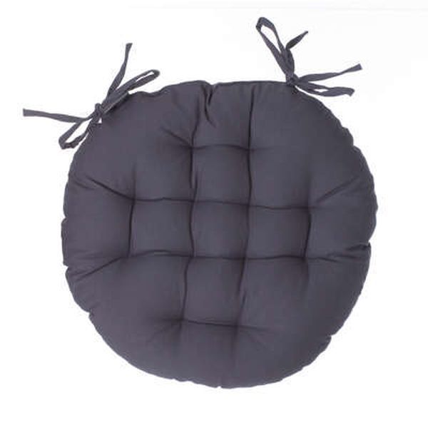 Coussin Pour Chaise Ronde Couleur Gris Foncé 38Cm