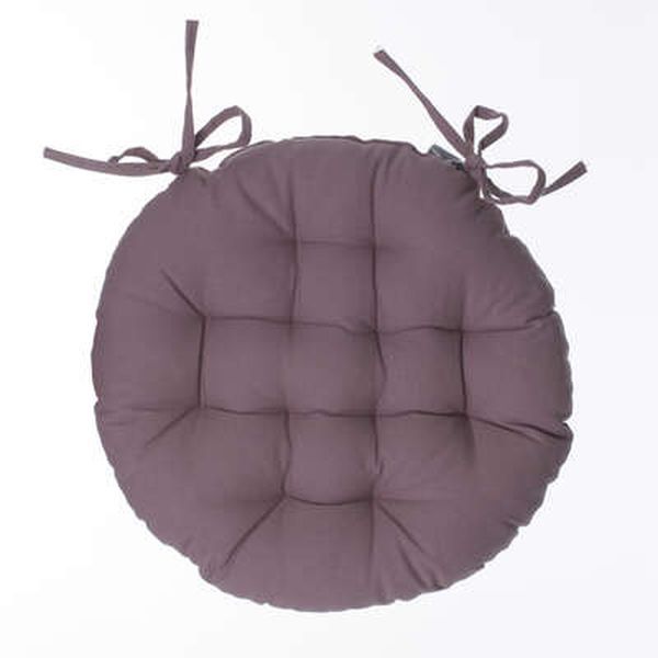 Cuscino Per Sedia Rotondo Color Talpa 38Cm 