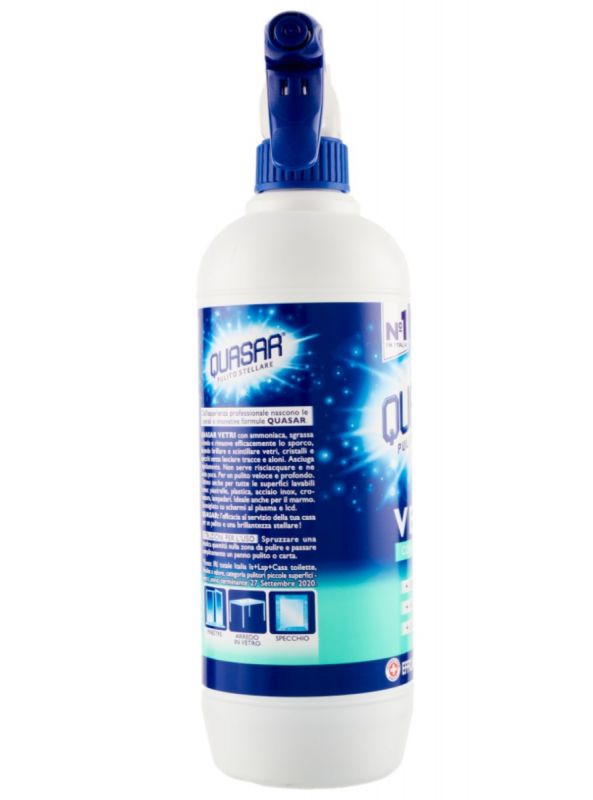 QUASAR Detergente Spray Vetri Con Ammoniaca 650Ml
