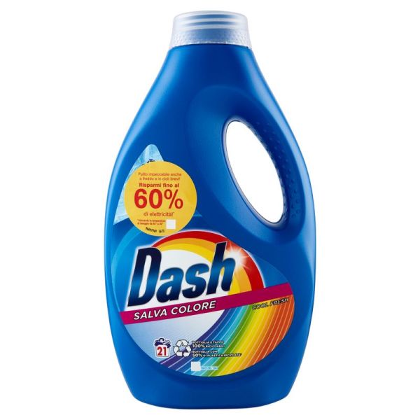 Dash Detersivo Liquido Lavatrice Salva Colore 21 Lavaggi 1050 ml 