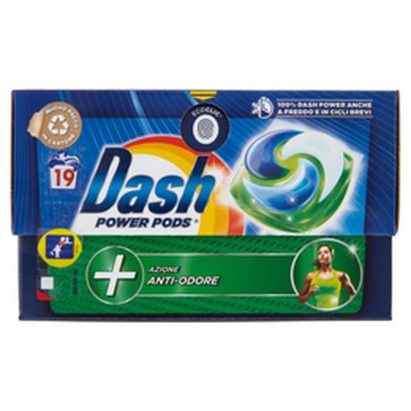 DASH POWER PODS Anti-Geruchswaschmittel für Waschmaschinen - 19 Wäscht