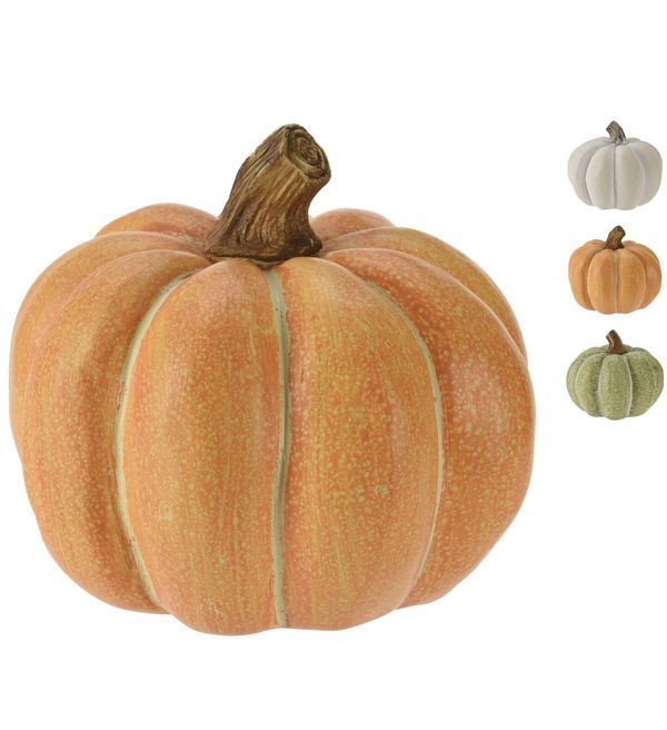 Déco D'Automne Citrouille 15X12Cm - Assortis