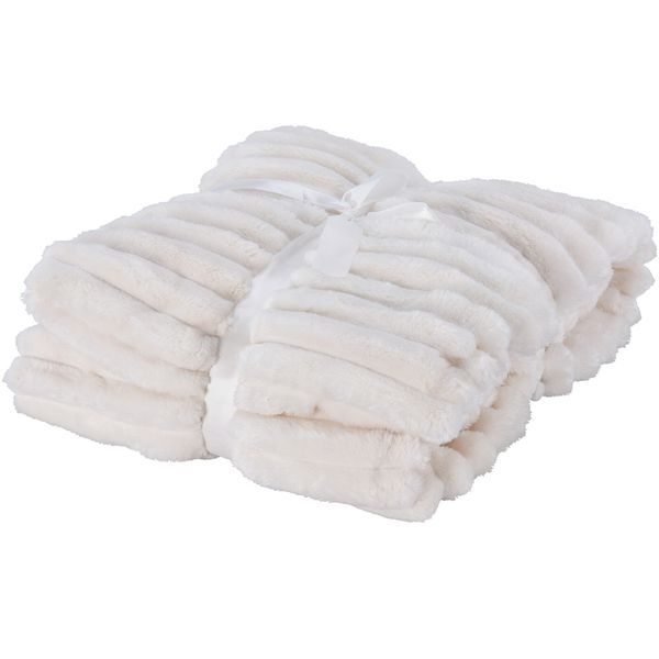 Accessorio Natalizio Plaid Bianco  130X150Cm 