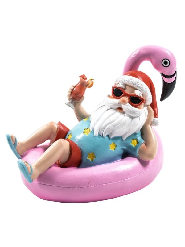 Déco De Noël Piscine Du Père Noël 23X19Cm