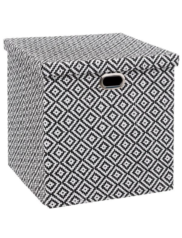 Cesta In Tessuto Mix N Modul Bianco E Nero 31X31Cm