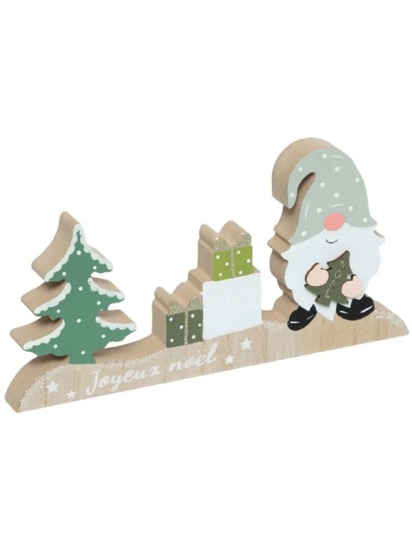 Weihnachtsdeko Aus Holz Zwerg 24Cm