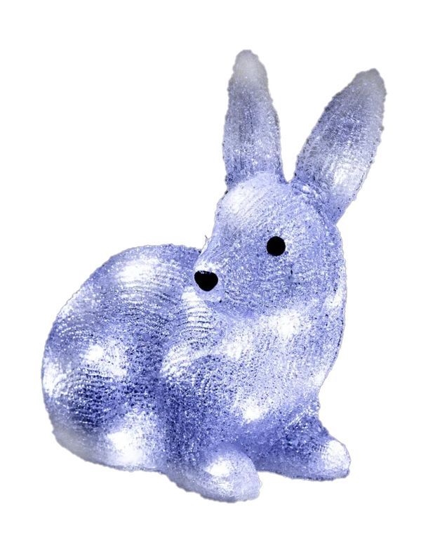 Coniglietto Luminoso In Acrilico 28Cm - Decorazione Natalizia
