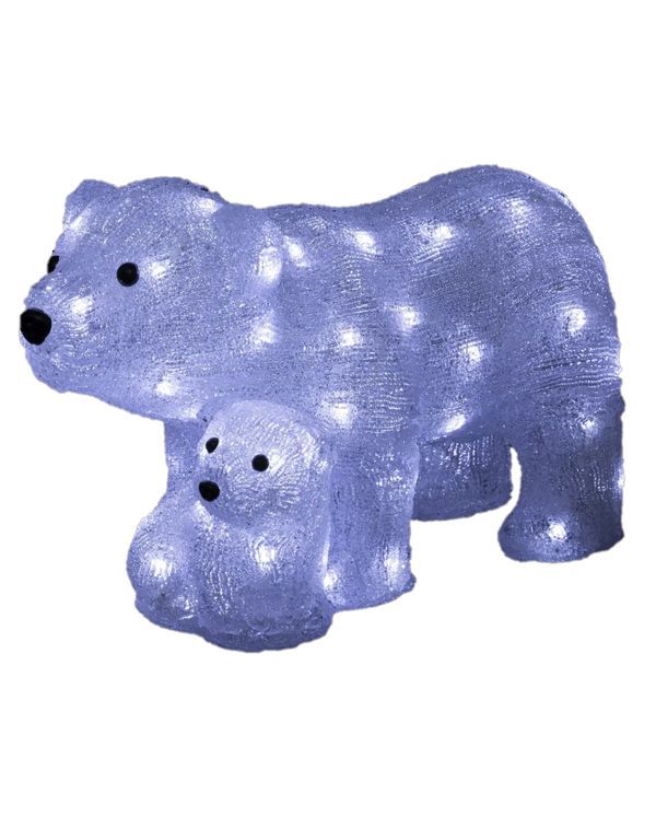Orsi Luminosi In Acrilico 44Cm - Decorazione Natalizia