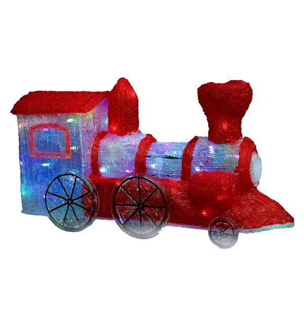 Treno Luminoso In Acrilico 67Cm - Decorazione Natalizia