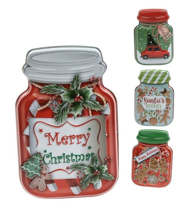 Accessoire De Noël Boîte En Fer-Blanc 15X10Cm  - Assortis