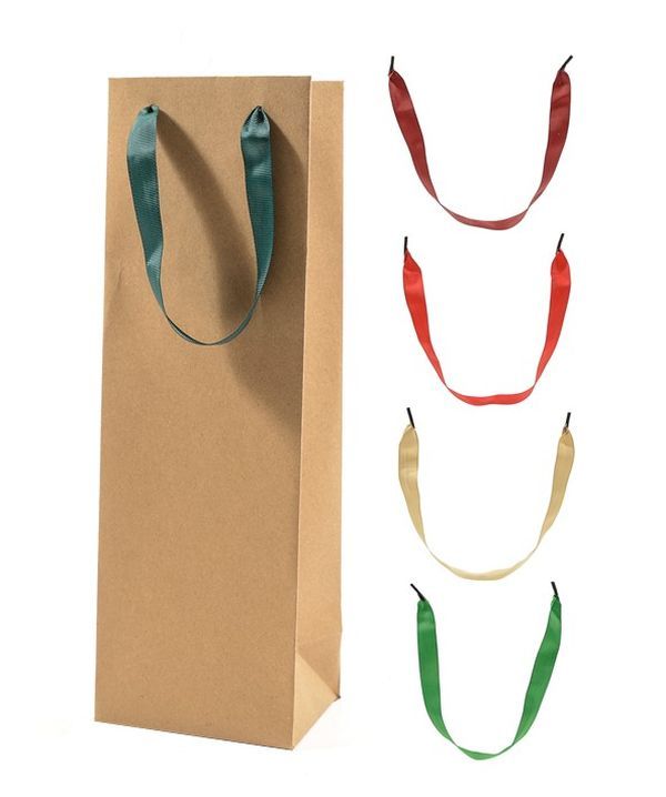 Borsetta Natalizia Per Bottiglia 12.5X38Cm  - Assortito