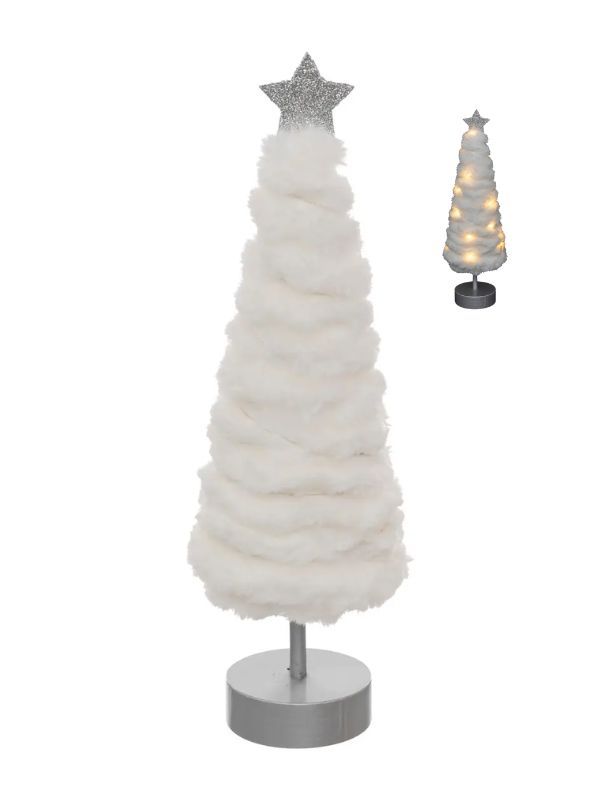 Deco Natalizia Albero Morbido Con Luci Led 11X38Cm