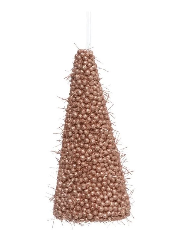 Pendentif De Noël Sapin De Noël Rose 7,5X15Cm
