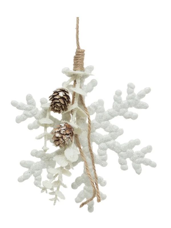 Weihnachts-Anhänger Weiße Schneeflocke 14,5Cm
