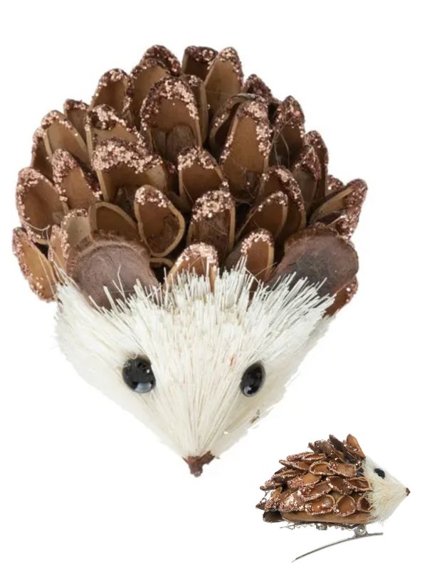 Déco De Noël Hérisson Avec Clip 3 Pièces 5,5X7Cm