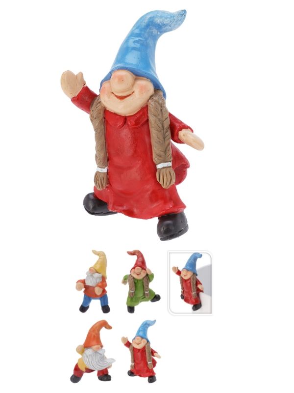Vase décoratif en résine Gnome 9 cm - Assortiment