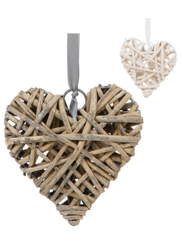 Décoration Murale Marlo Coeur En Osier 11Cm - Assortis