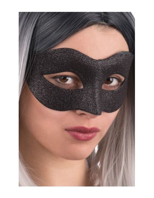 Halloween Maske Mit Schwarzem Glitzer