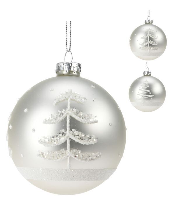 Weihnachtskugel Aus Glas Baum 8Cm - Sortiert