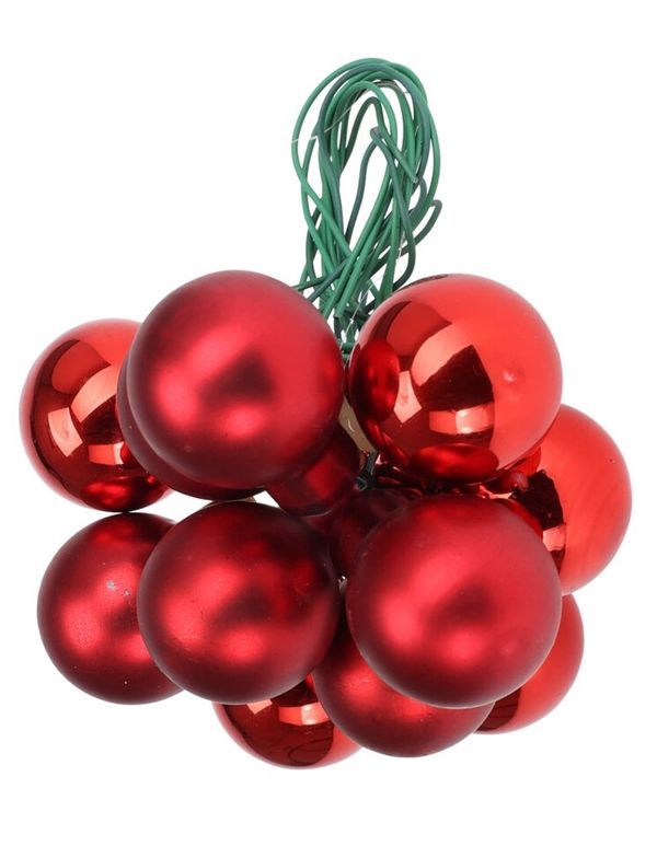 Mini-Weihnachtskugeln Aus Glas Rot 2Cm 