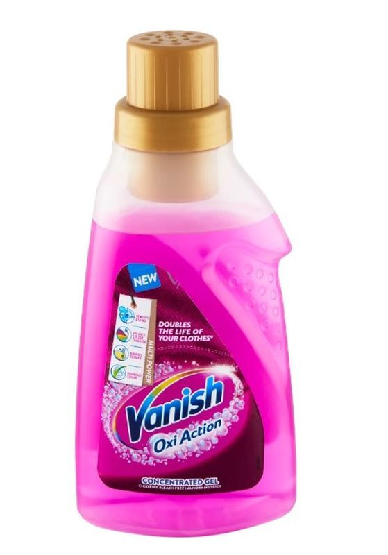 VANISH Smacchiatore Bucato Oxy Action Gel Rosa Concentrato 500Ml
