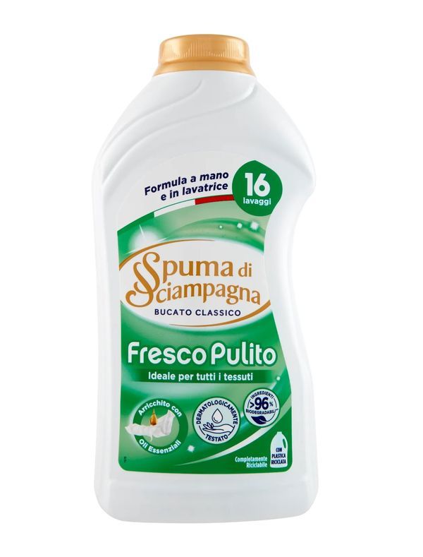 SPUMA DI SCIAMPAGNA Detersivo Liquido Fresco Pulito 800Ml