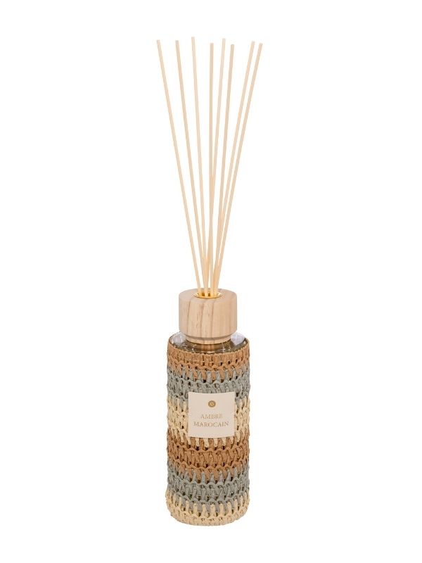 Diffusore Di Profumo Zaya In Vetro E Fibre Naturali Profumo Ambra 500Ml