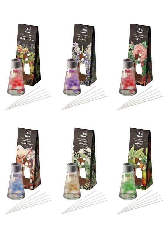 Diffuseur De Parfum Avec Gel Et Bâtonnets 75Ml - Assortis