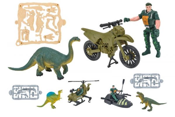 Playset Dinosauro Con Personaggio E Accessori