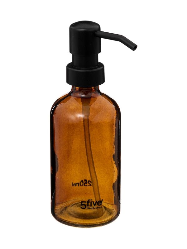 Dispenser Per Sapone  Vetro Marrone 250ml