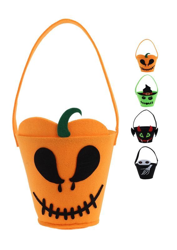 Accessorio Halloween Cestino In Feltro 30Cm - Assortito
