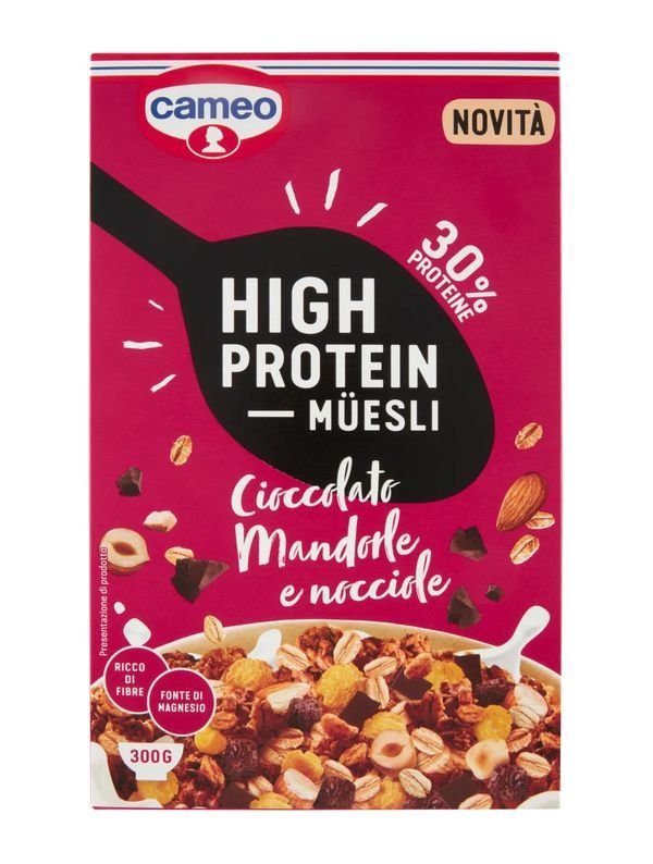 CAMEO Vitalis High Protein Müesli Cioccolato, Mandorle E Nocciole 300G