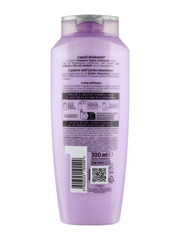 L'OREAL Elvive Balsamo Capelli Disidratati Acido Ialuronico 250Ml