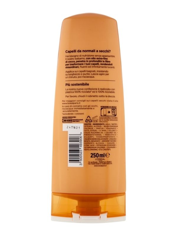 L'OREAL Elvive Balsamo Capelli Fini E Secchi Olio Di Cocco 250Ml