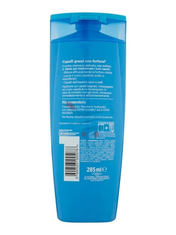 L'OREAL Elvive Shampoo Capelli Grassi Actirox 285Ml