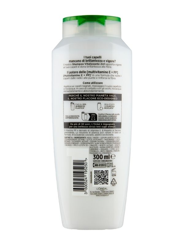 L'OREAL Elvive Shampoo Capelli Normali Multivitaminico 300Ml