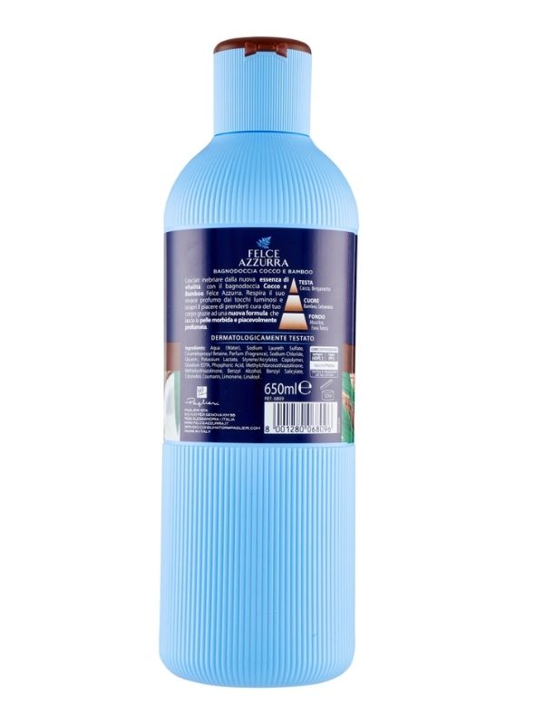 FELCE AZZURRA Bain Douche Coco Et Bambou Essence De Vitalité 650Ml