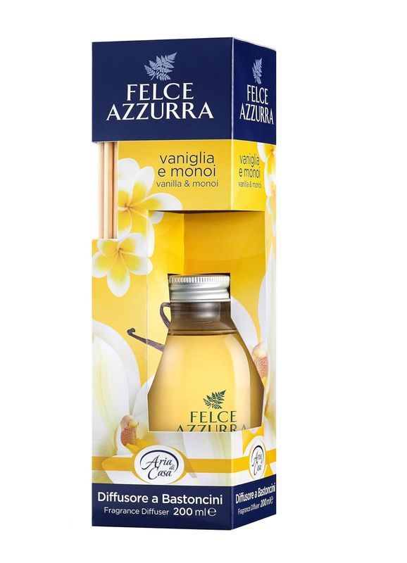 FELCE AZZURRA Diffusore A Bastoncini Vaniglia E Monoi 200Ml