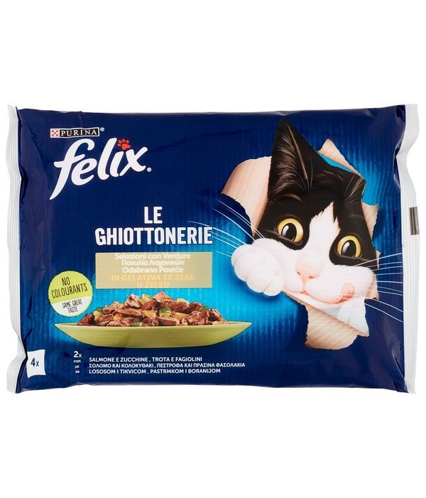 FELIX Le Ghiottonerie Gelatina Salmone E Trota 4X85G