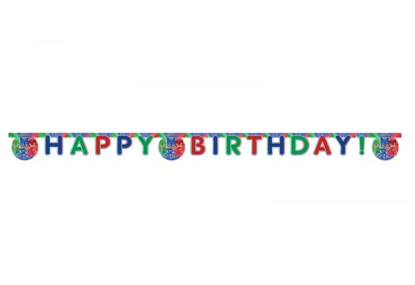 Festone PJ MASKS Happy Birthday