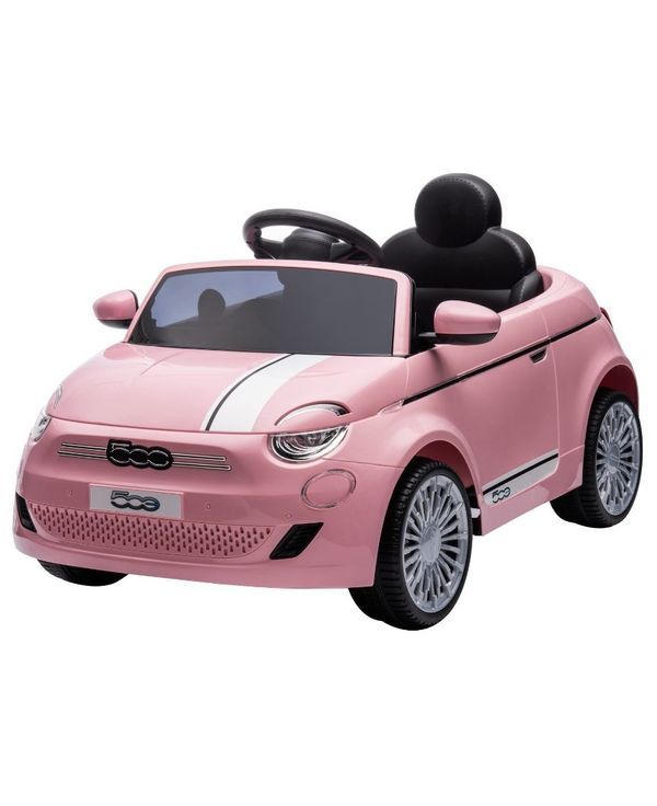 Auto Elettrica Per Bambini Fiat 500e Rosa Con Telecomando 97,5X54X32Cm 