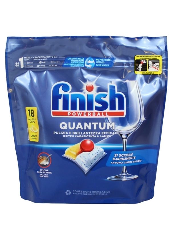 FINISH TABS Quantum All In One Lemon 18 Lavages 